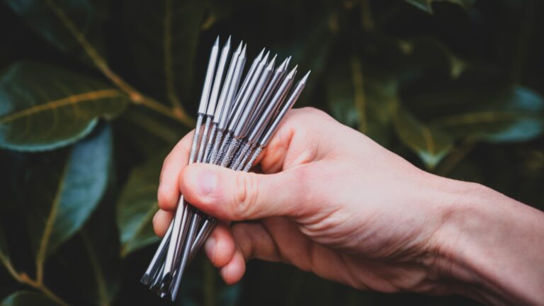 Original steel nails for clavitherapy alternative medicine treatment.